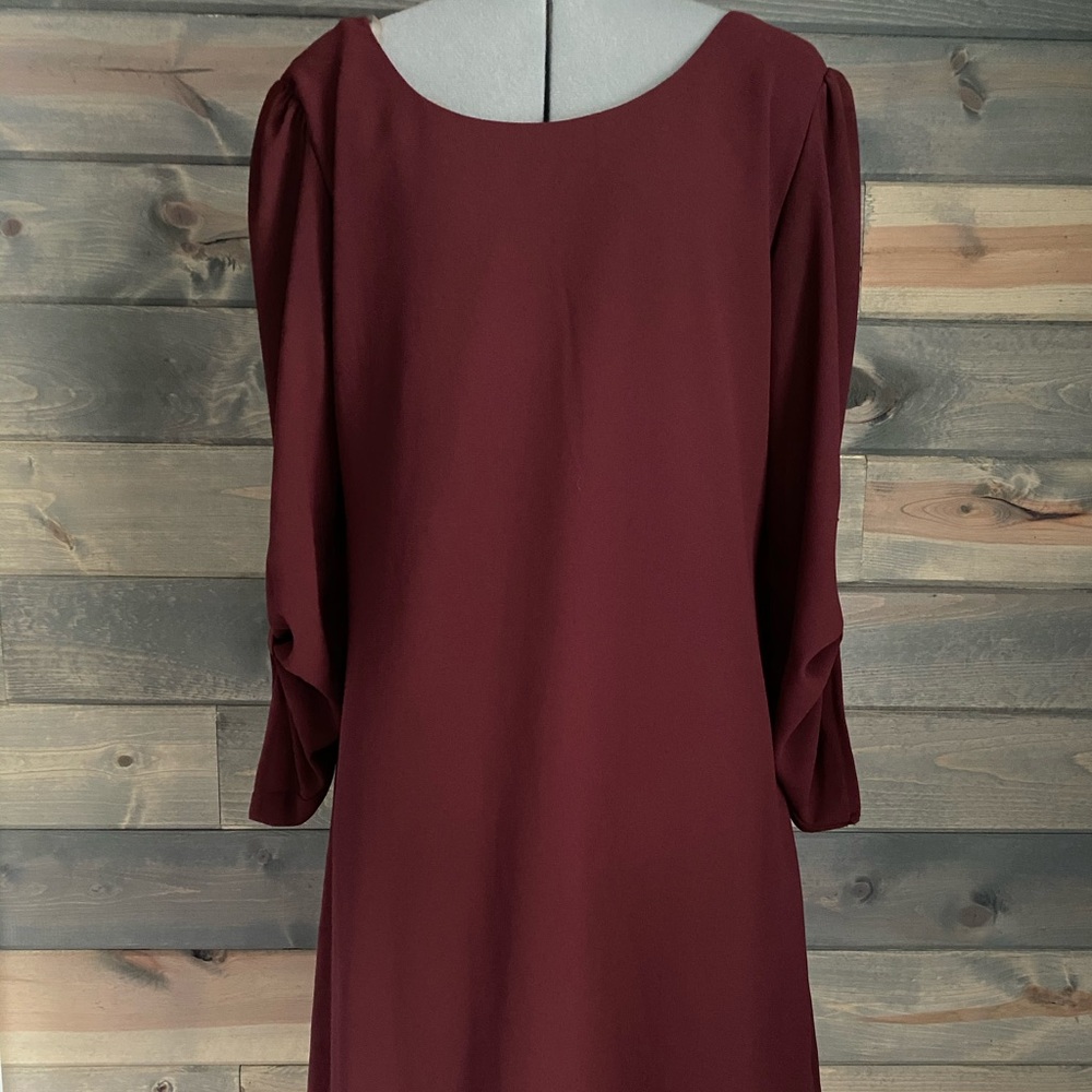 Red flowy dress